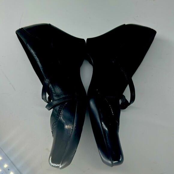 Clarks Mary Jane Wedges Black Patent Leather Size 9 - Picture 5 of 10